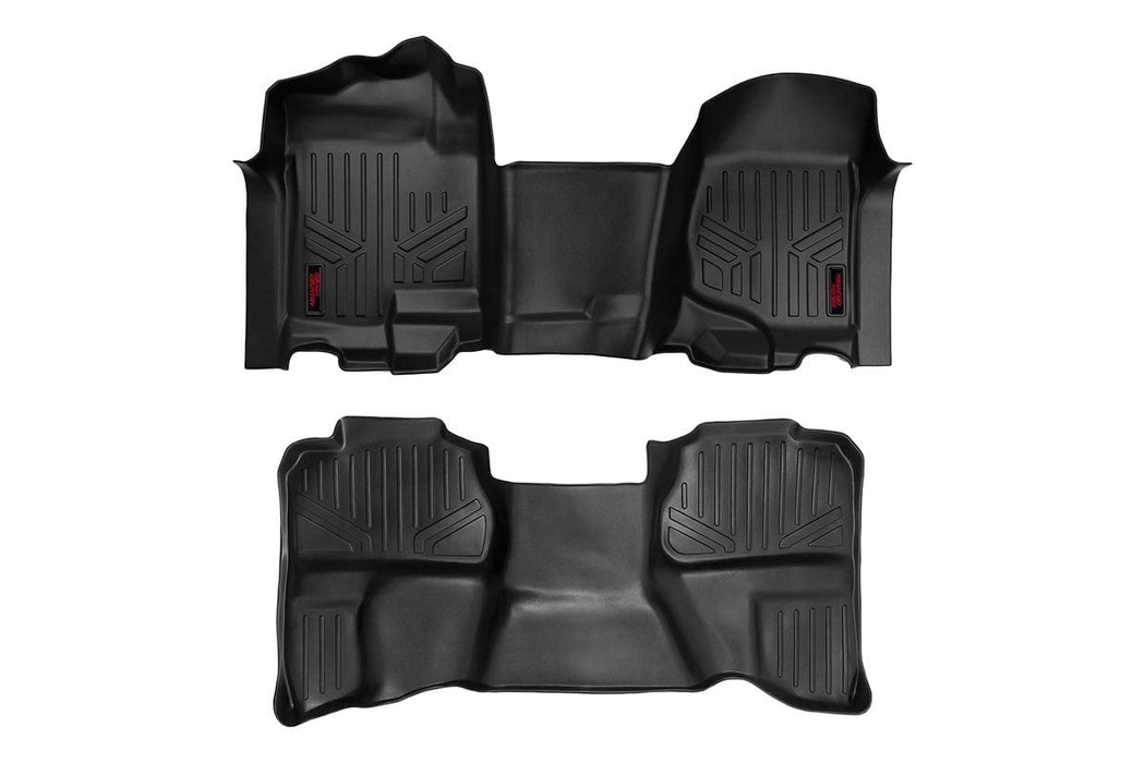 Rough Country Floor Mats | Front & Rear | Over Hump | Extended Cab | Chevy/GMC 1500/2500HD (2007 - 2014) - Recon Recovery