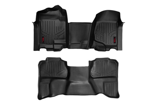 Rough Country Floor Mats | Front & Rear | Over Hump | Extended Cab | Chevy/GMC 1500/2500HD (2007 - 2014) - Recon Recovery