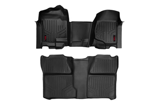 Rough Country Floor Mats | Front & Rear | Over Hump | Crew | Chevy/GMC 1500/2500HD (2007 - 2014) - Recon Recovery