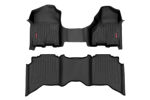 Rough Country Floor Mats | Front & Rear | Crew/Mega Cab | Ram 1500 2WD/4WD (2012 - 2018 & Classic) - Recon Recovery
