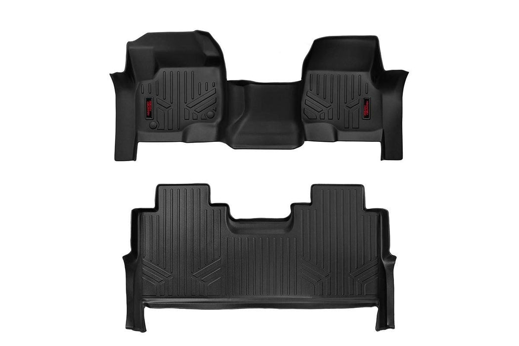 Rough Country Floor Mats | Front & Rear | Front Bench | Ford F - 250/F - 350 Super Duty 2WD/4WD (2017 - 2025) - Recon Recovery