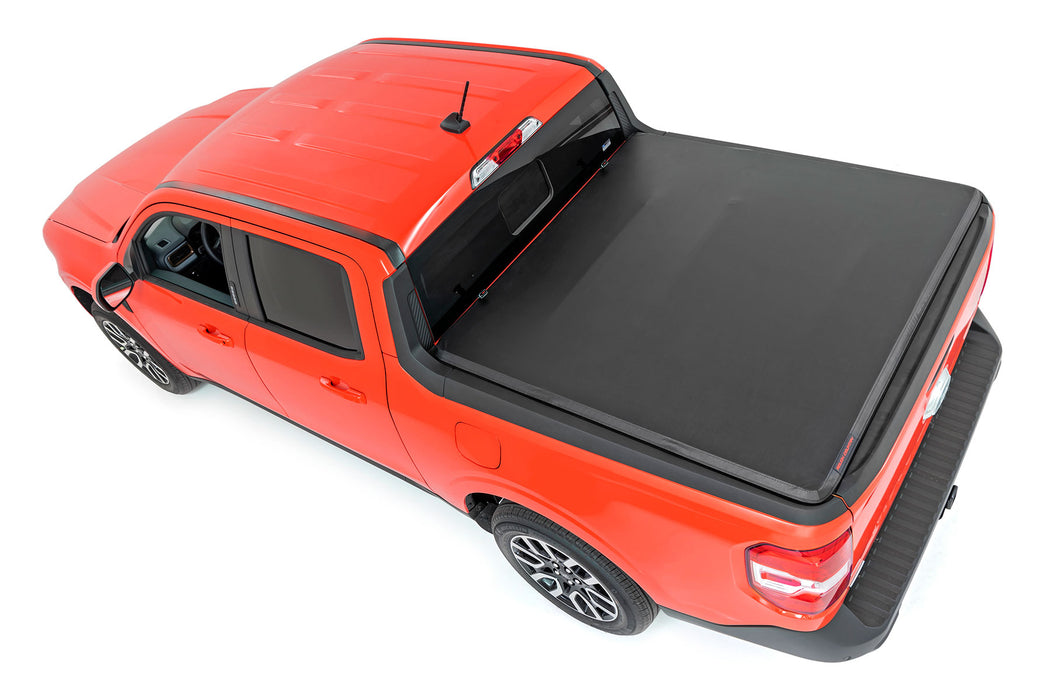 Rough Country Tri-Fold Soft Tonneau Cover for 2022-2024 Ford Maverick (4' 6" Bed) - Recon Recovery