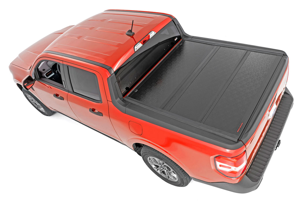 Rough Country 47254500A Low Profile Tri Fold Aluminum Tonneau Cover for 2022-2024 Ford Maverick (4'6" Bed) - Recon Recovery