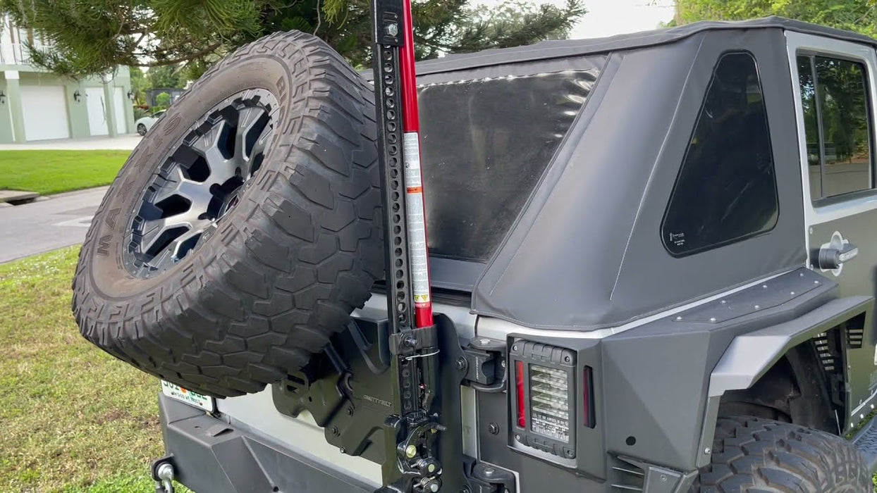 Smittybilt HD Oversize Tire Carrier Swing Out for 2007 - 2018 Jeep Wrangler JK - Recon Recovery