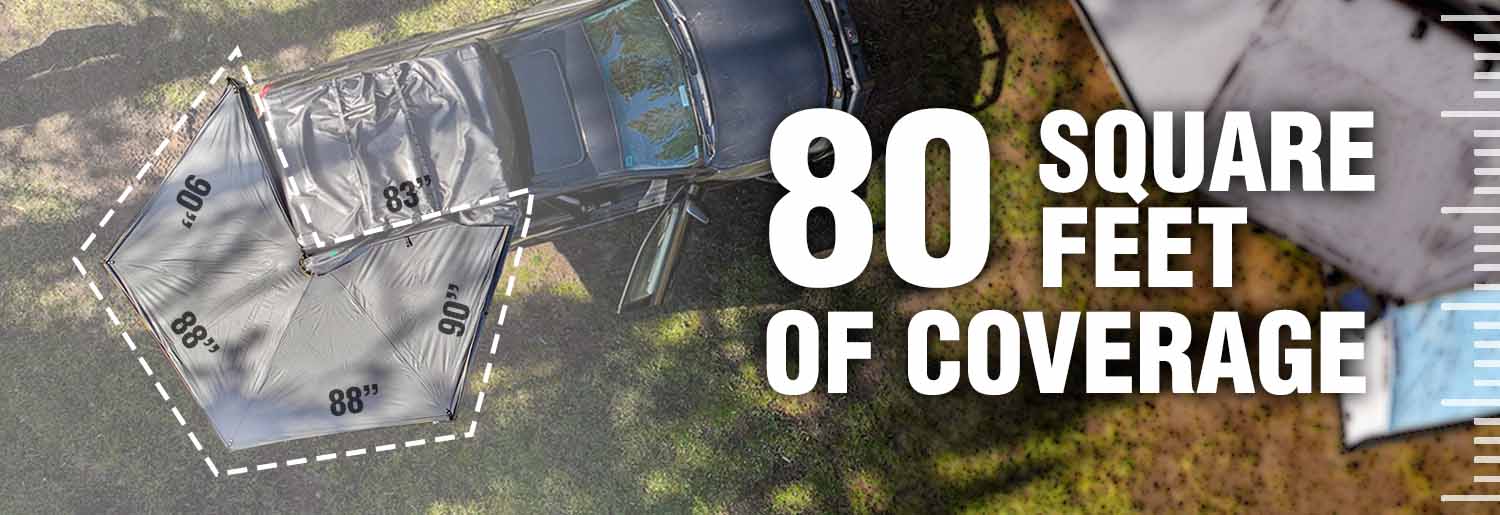 Overland Vehicle Systems HD Nomadic 270 LT Free Standing Awning + Bracket Kit - Recon Recovery