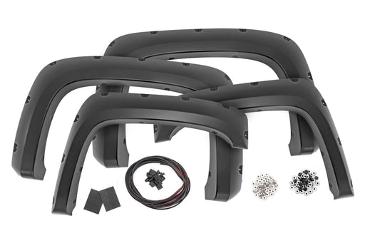 Rough Country Pocket Fender Flares for 2007 - 2014 Chevy Silverado 1500 & 2500HD/3500HD - Recon Recovery