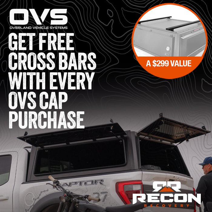 OVS Expedition Stainless Steel Truck Cap with Wing Doors For 2021-2026 Ford F-150 6.5ft Bed - Recon Recovery