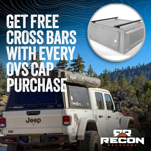 OVS Expedition Stainless Steel Truck Cap with Wing Doors For 2019 - 2026 Jeep Gladiator JT - Recon Recovery