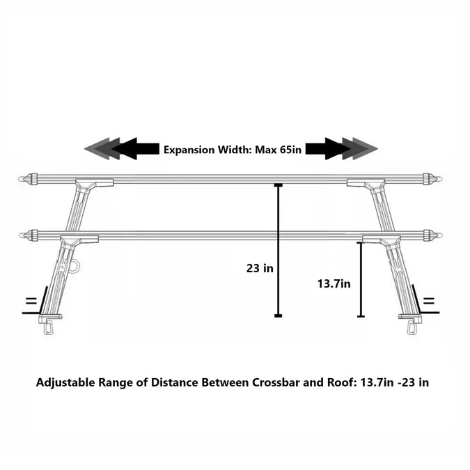 OPENROAD Adjustable Truck Bed Rack | Heavy - Duty Overland Rack System - Recon Recovery