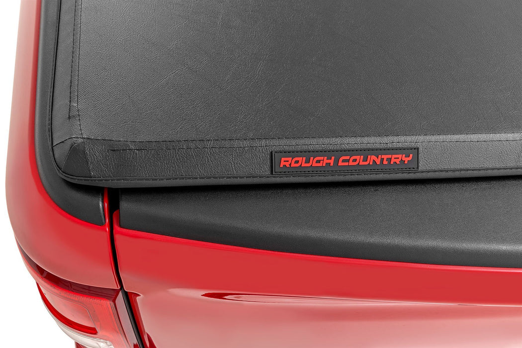 Rough Country 41309550 Tri - Fold Soft Tonneau Cover for 2009 - 2018 RAM 1500 (5'7" Bed) - Recon Recovery