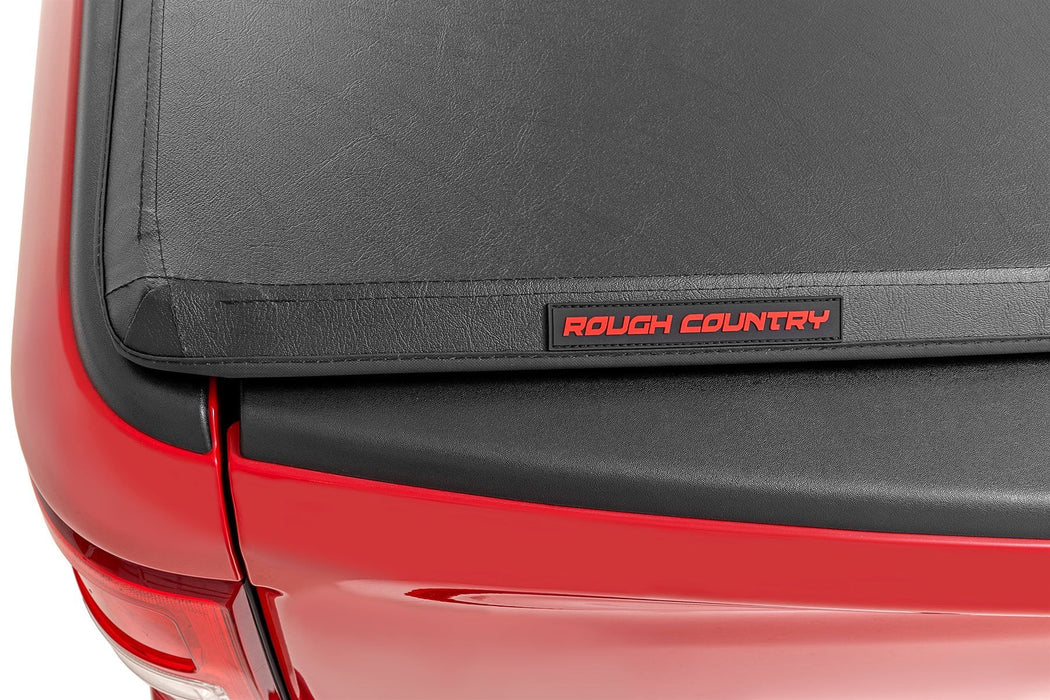 Rough Country Soft Tri - Fold Bed Cover for 2017 - 2020 Ford F - 150/Raptor - Recon Recovery