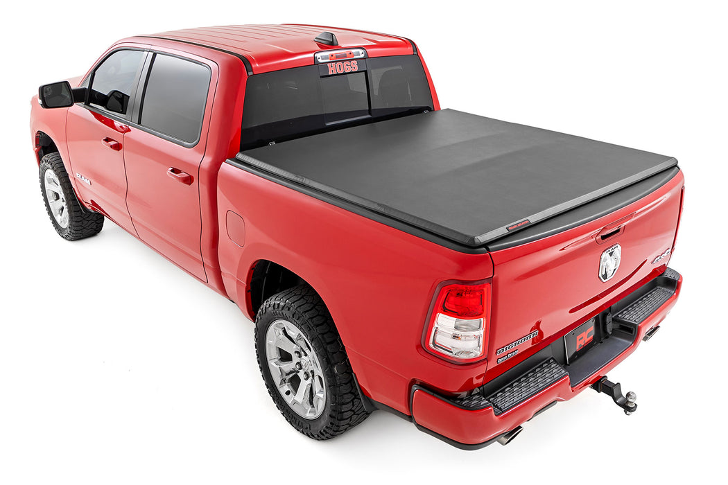 Rough Country 41307550 Tri-Fold Soft Tonneau Cover for 2019-2023 RAM 1500 & TRX (5'7" Bed)
