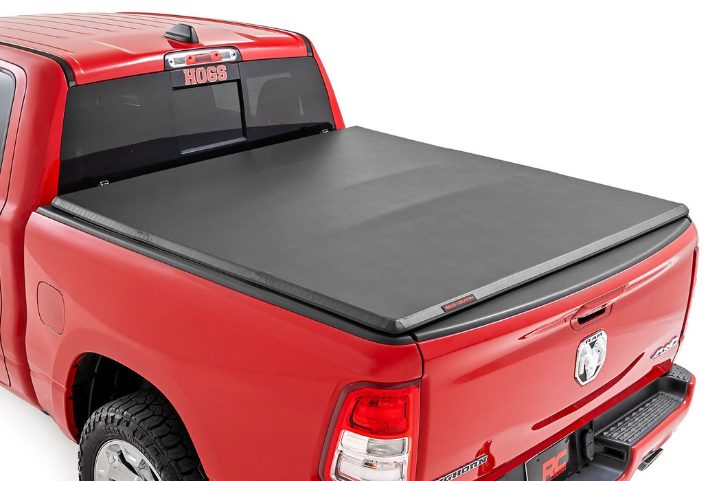 Rough Country Soft Tri - Fold Bed Cover for 2021 - 2024 Ram 1500 & 1500 TRX - Recon Recovery
