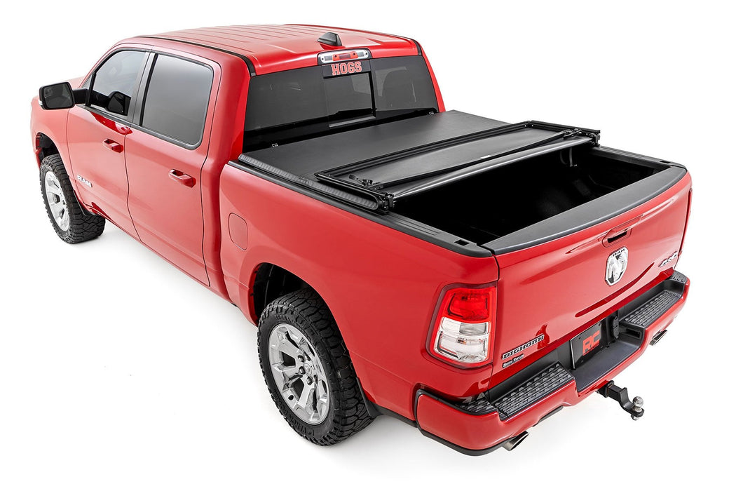 Rough Country Soft Tri - Fold Bed Cover for 2021 - 2024 Ram 1500 & 1500 TRX - Recon Recovery