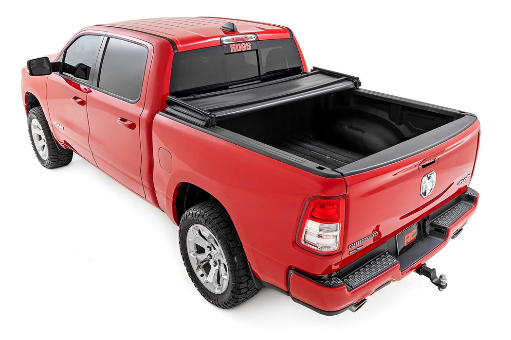 Rough Country Soft Tri - Fold Bed Cover for 2021 - 2024 Ram 1500 & 1500 TRX - Recon Recovery