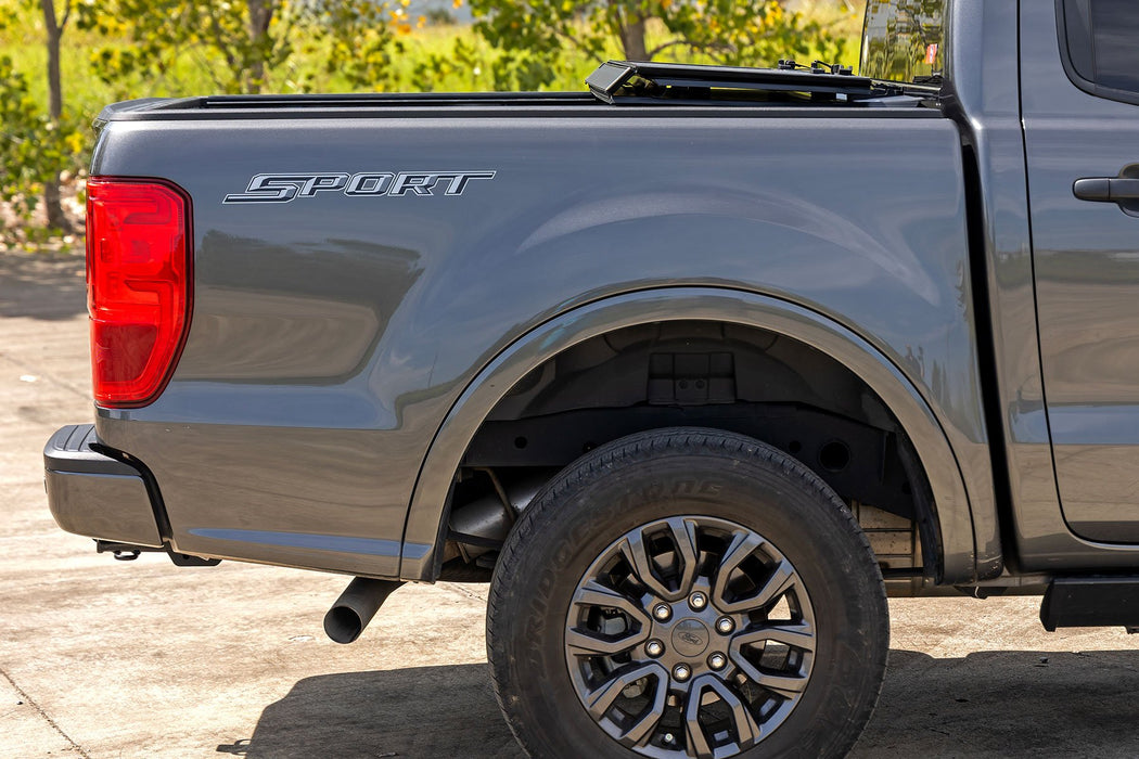 Rough Country Low Profile Tri Fold Aluminum Tonneau Cover for 2019 - 2023 Ford Ranger (5' Bed) - Recon Recovery