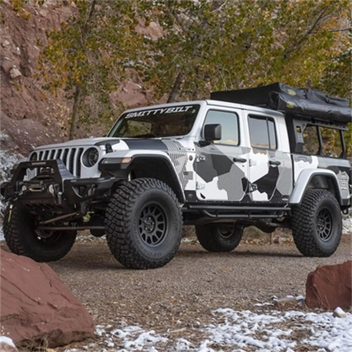 Smittybilt SRC Side Armor Sliders with Step For 2020-2026 Jeep Smittybilt SRC Side Armor Sliders with Step For 2020-2026 Jeep
