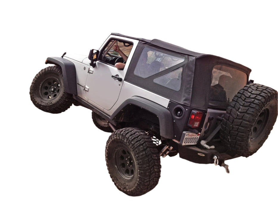 Smittybilt OEM Replacement Soft Top For 2010 - 2018 Jeep Wrangler JK 2Dr - Black Diamond - Recon Recovery