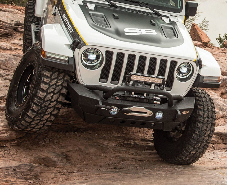 Smittybilt XRC Stubby Front Bumper For 2018 - 2026 Jeep Wrangler JL - Recon Recovery - Recon Recovery