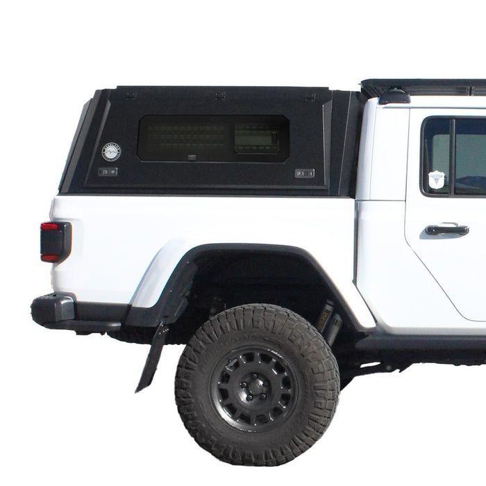 OVS Expedition Stainless Steel Truck Cap with Wing Doors For 2019 - 2026 Jeep Gladiator JT - Recon Recovery