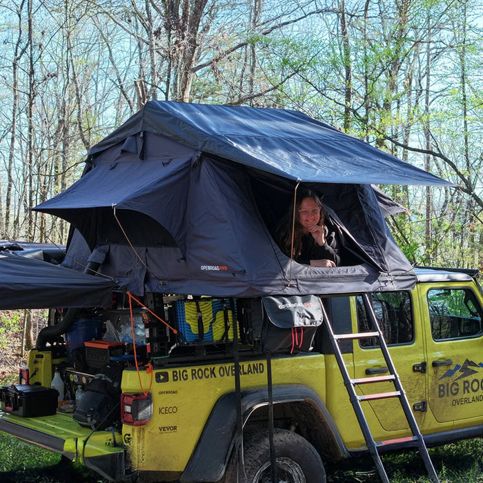 Openroad Soft Shell 2 - 3 People Rooftop Tent with Built in LED lights - 4 Season - Recon Recovery