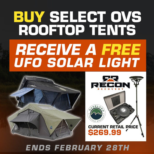 OVS Nomadic 3 Soft Shell Light Weight Roof Top Overlanding Tent + FREE SOLAR LIGHT - Recon Recovery