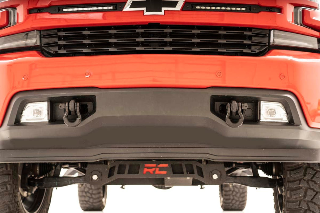 Rough Country Tow Hook Brackets for 2019 - 2022 Chevy Silverado 1500 - Recon Recovery