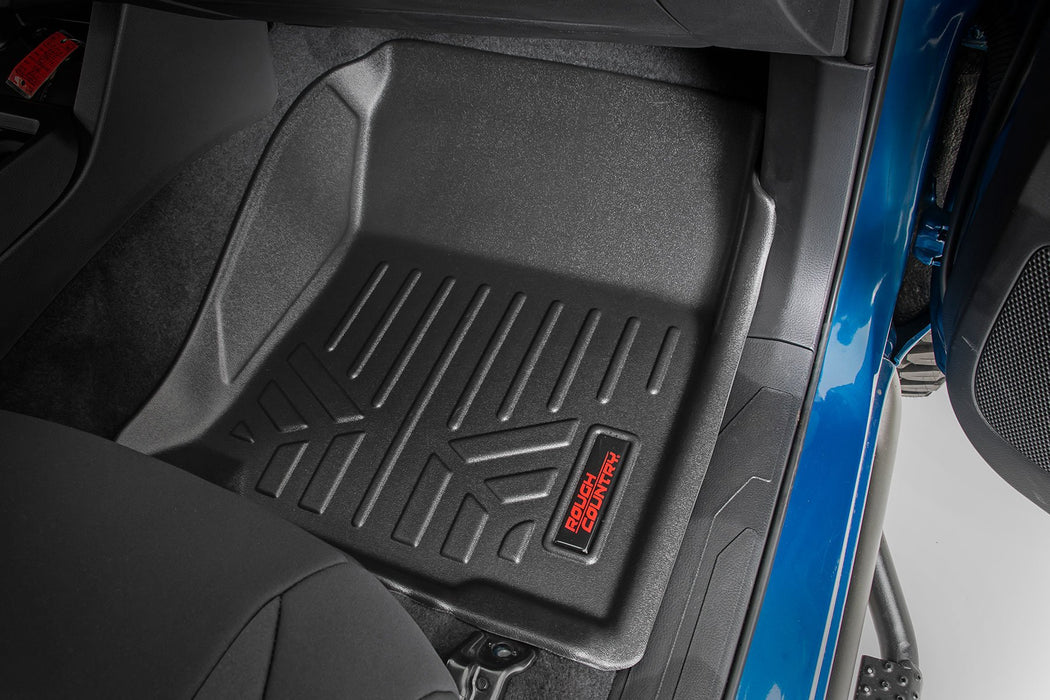 Rough Country Floor Mats | Front and Rear | Toyota Tacoma 2WD/4WD (2016 - 2023) - Recon Recovery