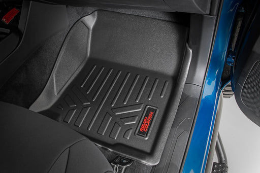 Rough Country Floor Mats | Front and Rear | Toyota Tacoma 2WD/4WD (2016 - 2023) - Recon Recovery