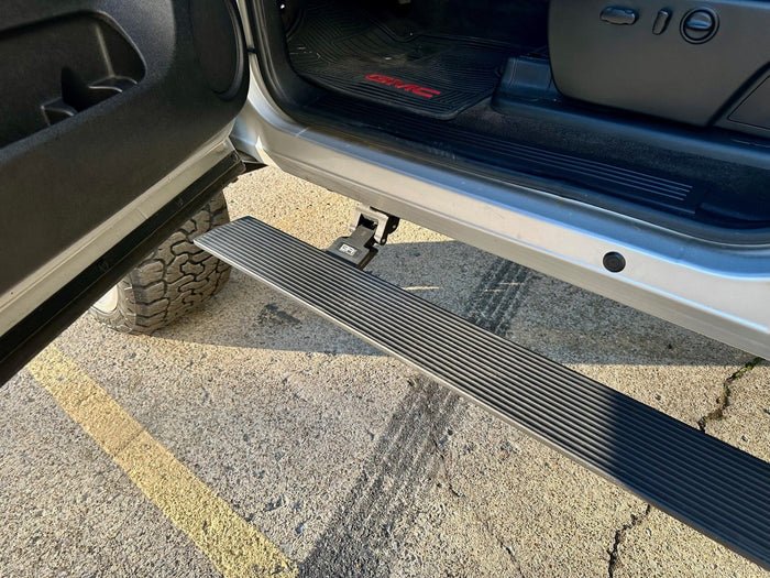 Body Armor Electric Drop Down LED Running Boards for 2007 - 2018 Silverado Sierra 2500 3500 Crew Cab - Recon Recovery