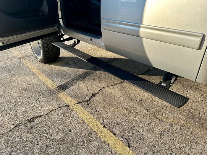 Body Armor Electric Drop Down LED Running Boards for 2007 - 2018 Silverado Sierra 2500 3500 Crew Cab - Recon Recovery