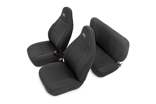 Rough Country Seat Covers | Front and Rear | Jeep Wrangler TJ 4WD (1997 - 2002) - Recon Recovery
