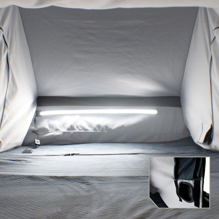 OVS XD Atlas Cantilever ABS Hard Shell Roof Top Tent, Blue Body & Black Rainfly - Recon Recovery