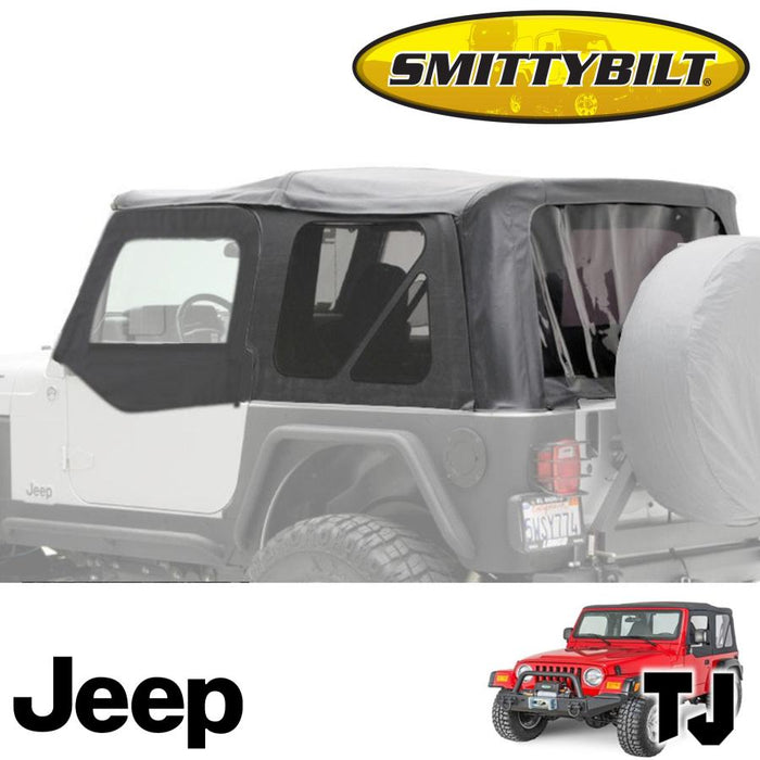 Smittybilt OEM Style Replacement Soft Top w/ Door Skins For 1997 - 2006 Jeep Wrangler TJ - Black - Recon Recovery