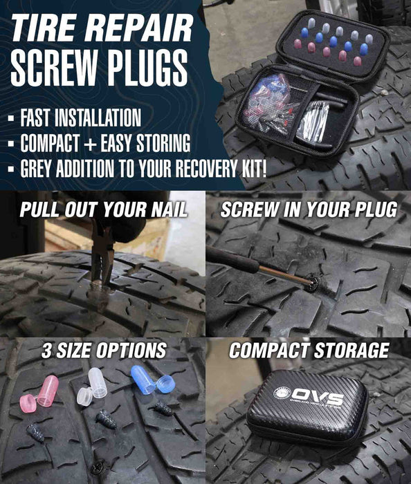 OVS Quick Tire Repair Screw Plug Kit - 30 Piece - Recon Recovery
