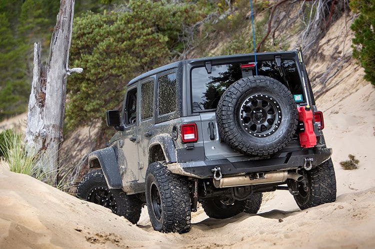 WARN Elite Rear High Clearance Bumper for 2018–2026 Jeep Wrangler JL | With or Without Tire Carrier - Recon Recovery