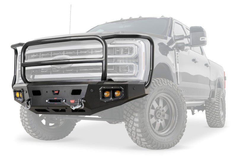 WARN Ascent Front Bumper | 2023 - 2025 Ford F - 250 F - 350 F - 450 F - 550 Super Duty | Winch Ready - Recon Recovery