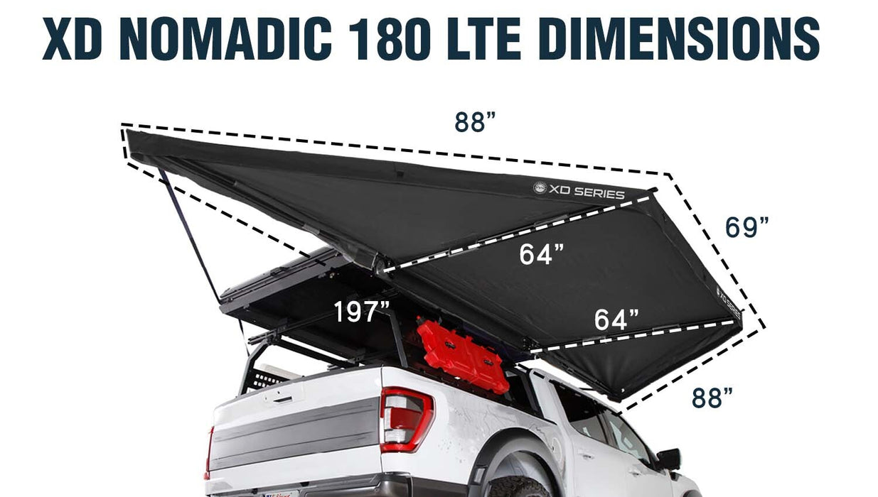 OVS XD Nomadic 180 LTE Awning – Compact 180° Overland Shade Shelter