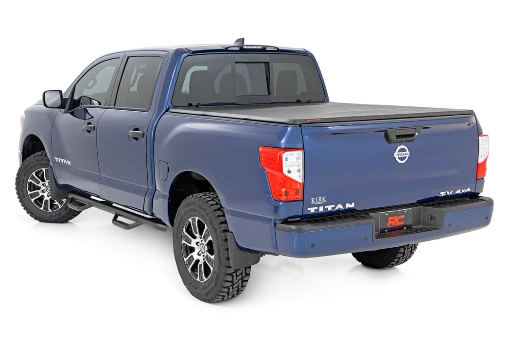 Rough Country 41816550 Tri-Fold Soft Tonneau Cover for 2017-2024 NISSAN TITAN (5'7" Bed)