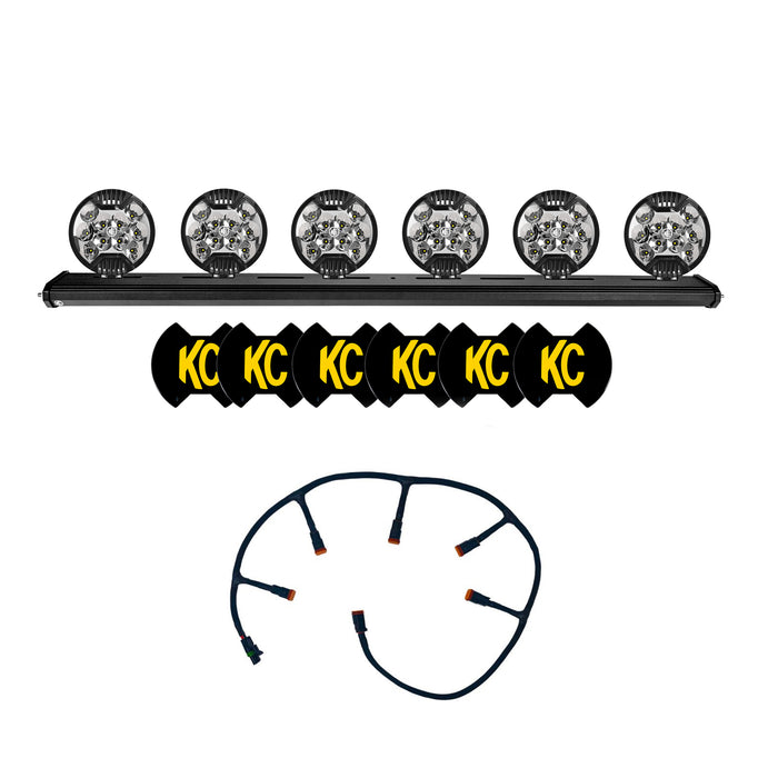 KC HiLites 50" KC Xross Bar - Overhead - SlimLite LED - 6 - Light System - 300W Spot Beam - Universal - Recon Recovery