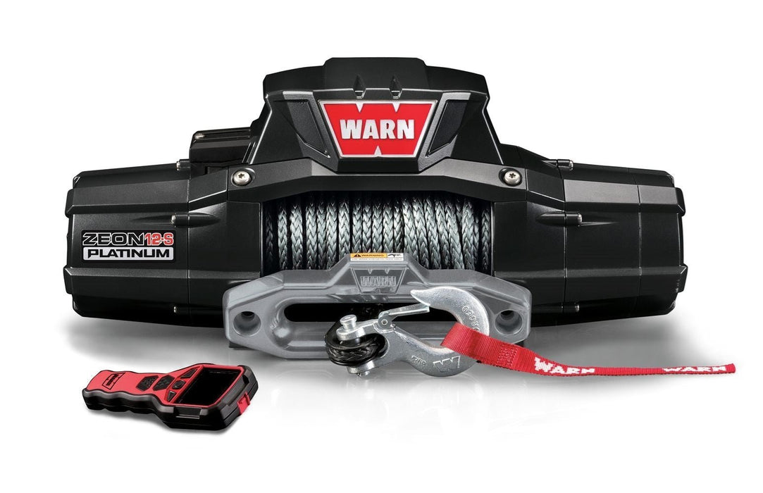 Warn 95960 ZENON 12-S PLATIUNUM Electric Winch - 12,000 lbs. Pull Rating, 80 ft. Synthetic Line - Recon Recovery