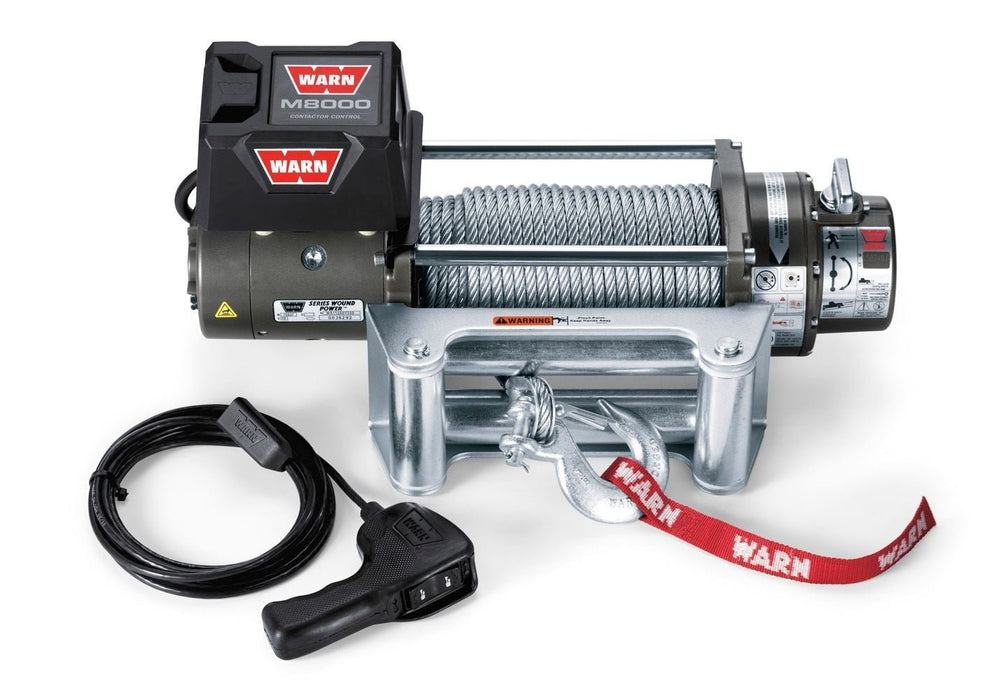 Warn 26502 M8000 Self-Recovery Electric Winch - 8,000 lbs. Pull Rating, 100 ft. Steel Line - Recon Recovery