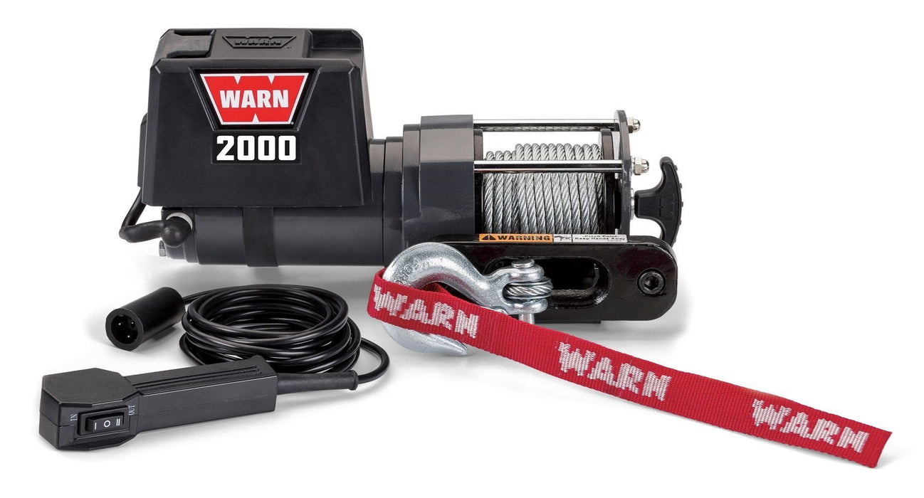 Warn 92000 DC Powered Utility 2,000 lbs. Pull Rating, 35 ft. Steel Line - Recon Recovery