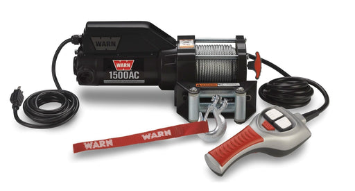 Warn 85330 1500AC 120V Utility Electric Winch - 1,500 lbs. Pull Rating, 43 ft. Steel Line - Recon Recovery