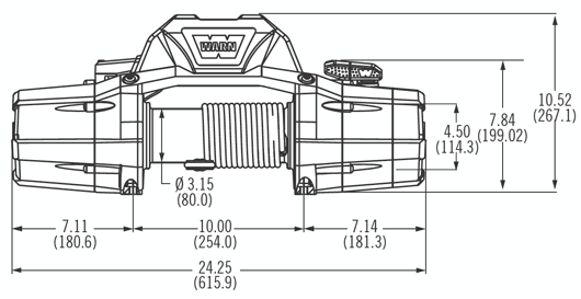 Warn 89120 Electric Winch - 12,000 lbs. Pull Rating, 80 ft. Line - Recon Recovery