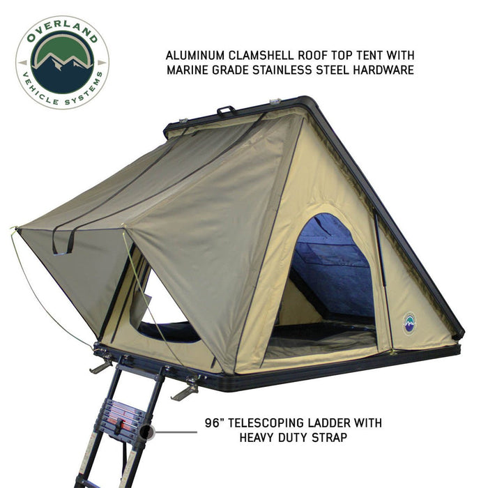 Overland Vehicle Systems TMON Aluminum Clamshell Hard Shell Roof top Tent 2 Person - Recon Recovery - Recon Recovery