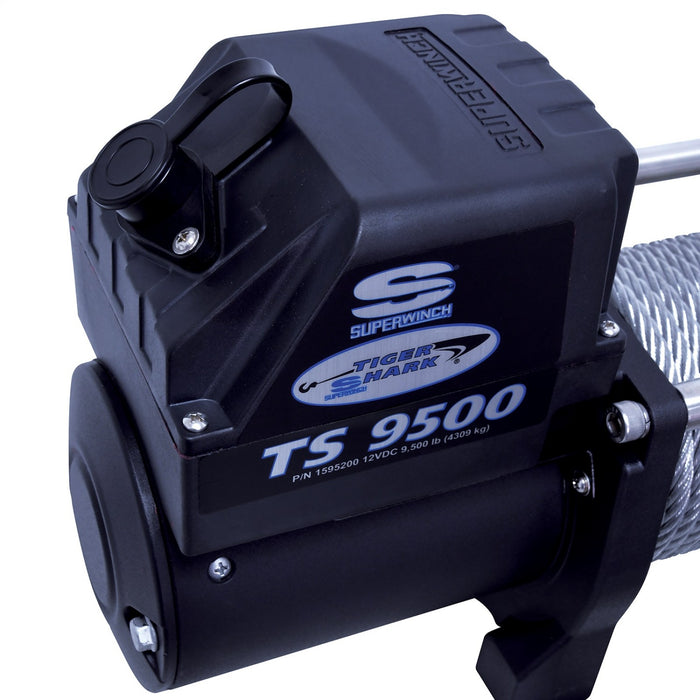 Superwinch 1595200 Electric Tiger Shark 9500 Winch - 9,500 lbs. Pull Rating, 95 ft. Line