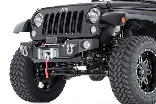 Rough Country Hybrid Front Stubby Bumper for 2007-2018 Jeep Wrangler JK - Recon Recovery