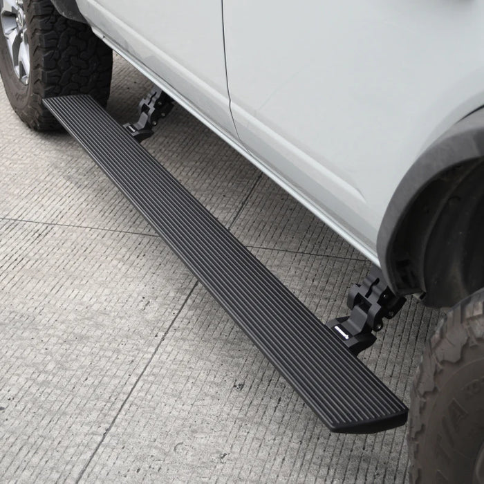 Go Rhino E1 Electric Running Boards for 2021-2024 Ford Bronco 4 Door (No Drill) - Recon Recovery