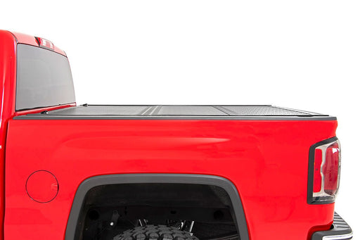 Rough Country Low Profile Tri Fold Aluminum Tonneau Cover for 2014-2019 Silverado Sierra 1500 2500HD 3500HD - Recon Recovery